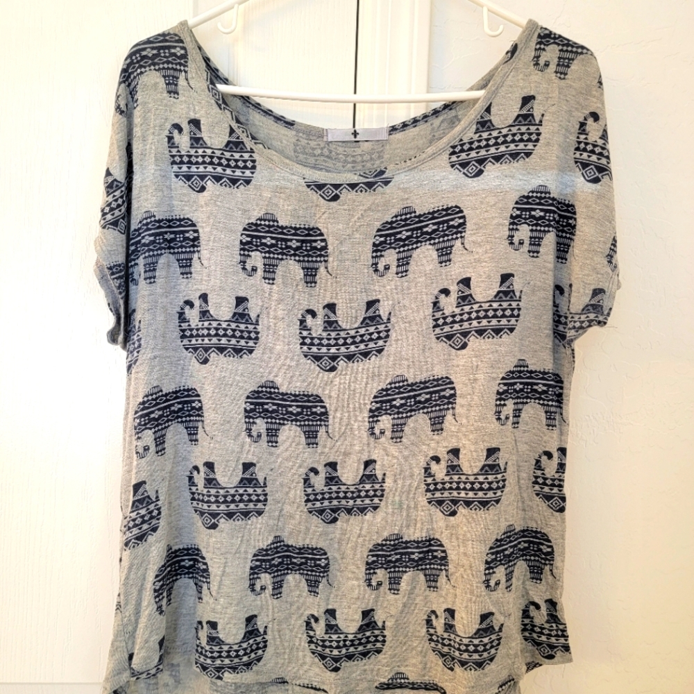 Blu Planet Elephant Cozy Shirt - 2X